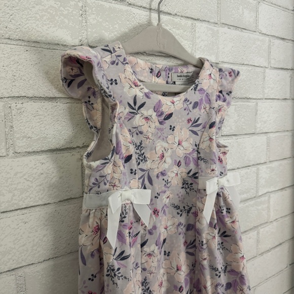 HAUTE HIPPIE Toddler Girls Lilac Floral Scalloped Dress - Picture 2 of 8